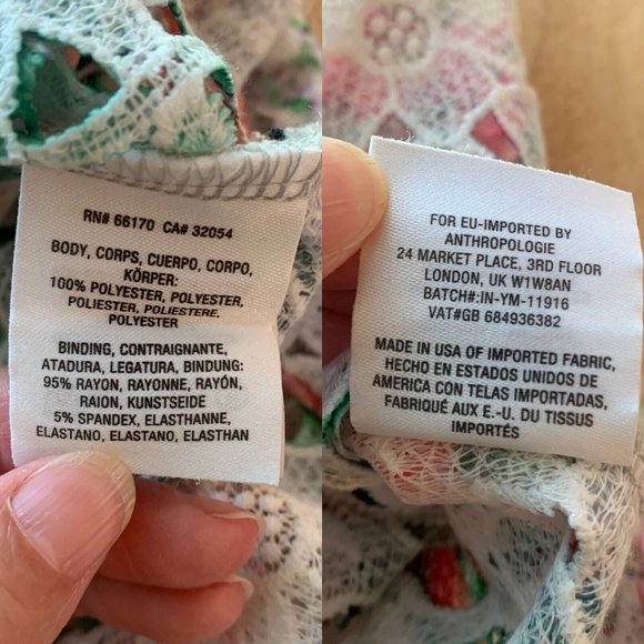 🔴Anthropologie Inari Floral Fiore Lace Cut Out Sleeveless Tank Top Unlined SZ S - Picture 5 of 11